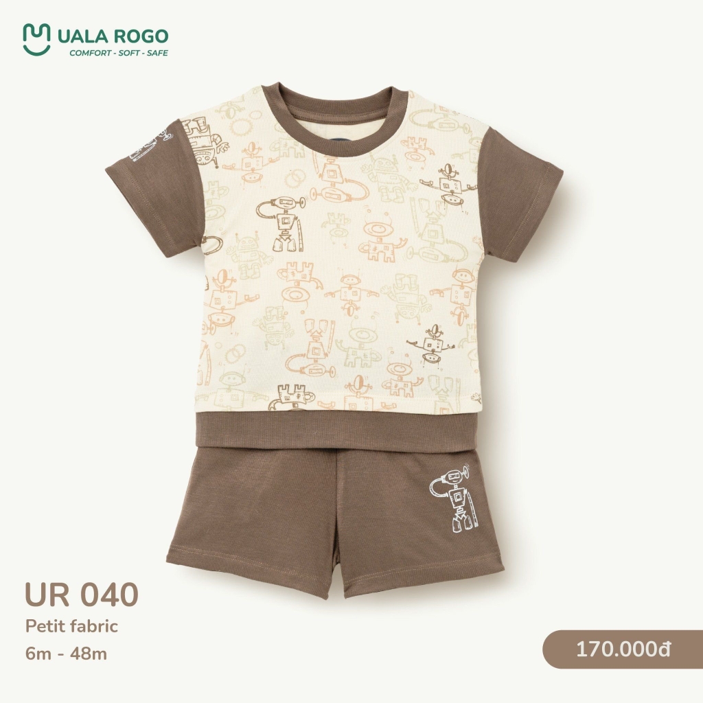 Bộ Cộc Tay Họa Tiết Hoạt Hình Cho Bé UR 040