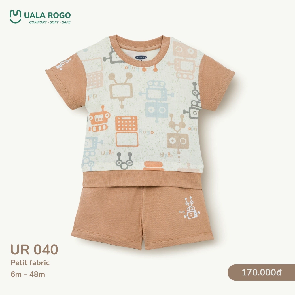 Bộ Cộc Tay Họa Tiết Hoạt Hình Cho Bé UR0400