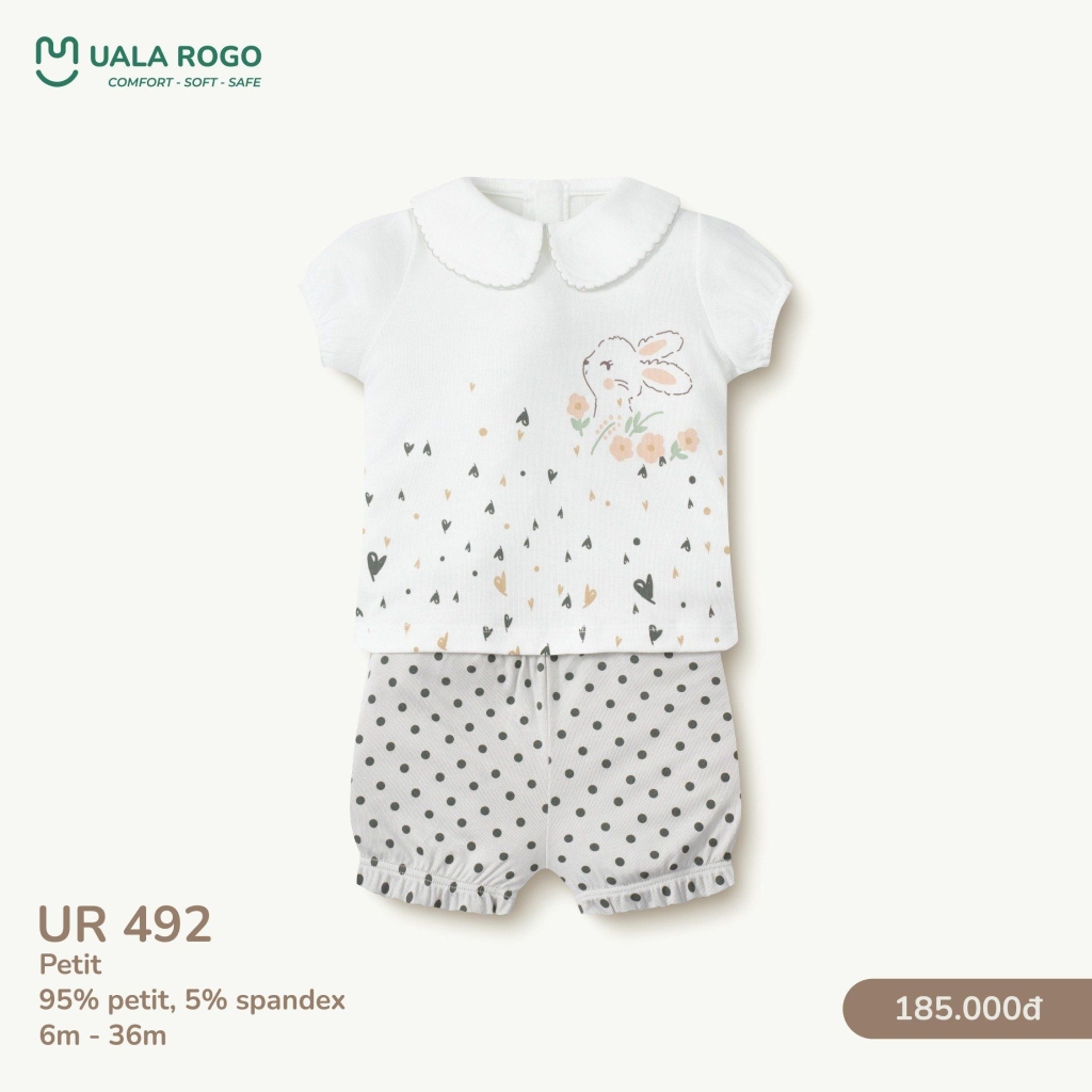 Bộ Cộc Tay Họa Tiết Hoạt Hình Cho Bé UR 492