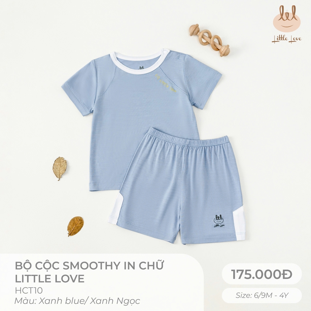 Bộ cộc Smoothy in chữ Little love HCT10