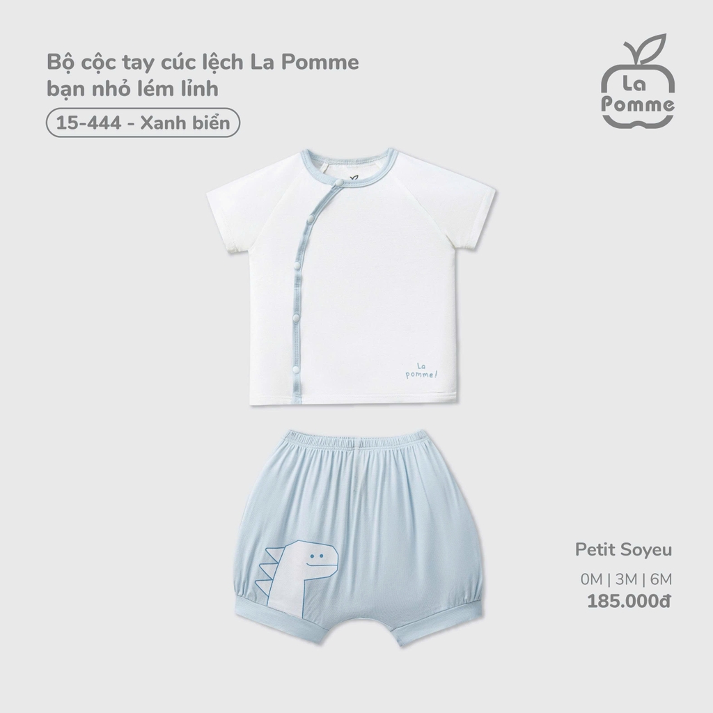 Bộ cộc tay cúc lệch La Pomme bạn nhỏ lém lỉnh