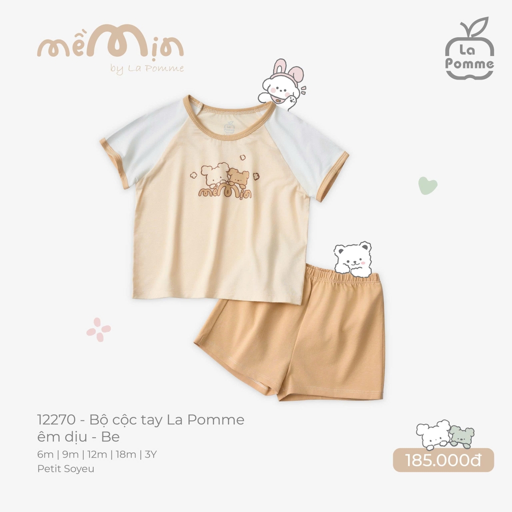 Bộ cộc tay La Pomme êm dịu