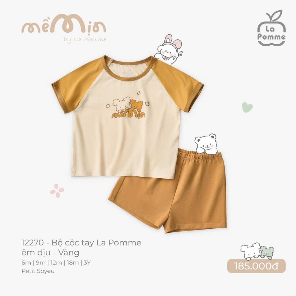 Bộ cộc tay La Pomme êm dịu