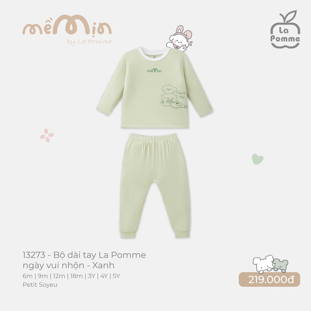 Bộ dài tay La Pomme ngày vui nhộn