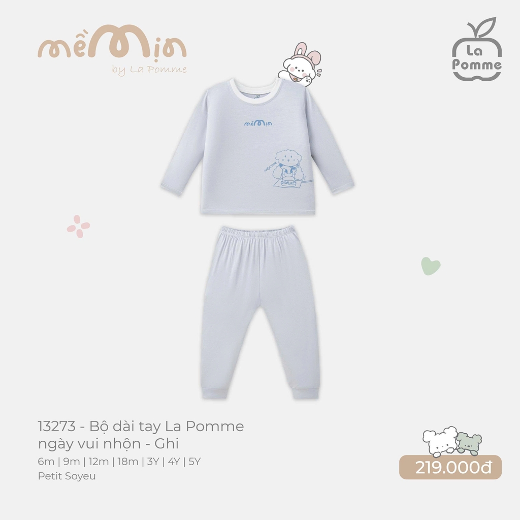 Bộ dài tay La Pomme ngày vui nhộn