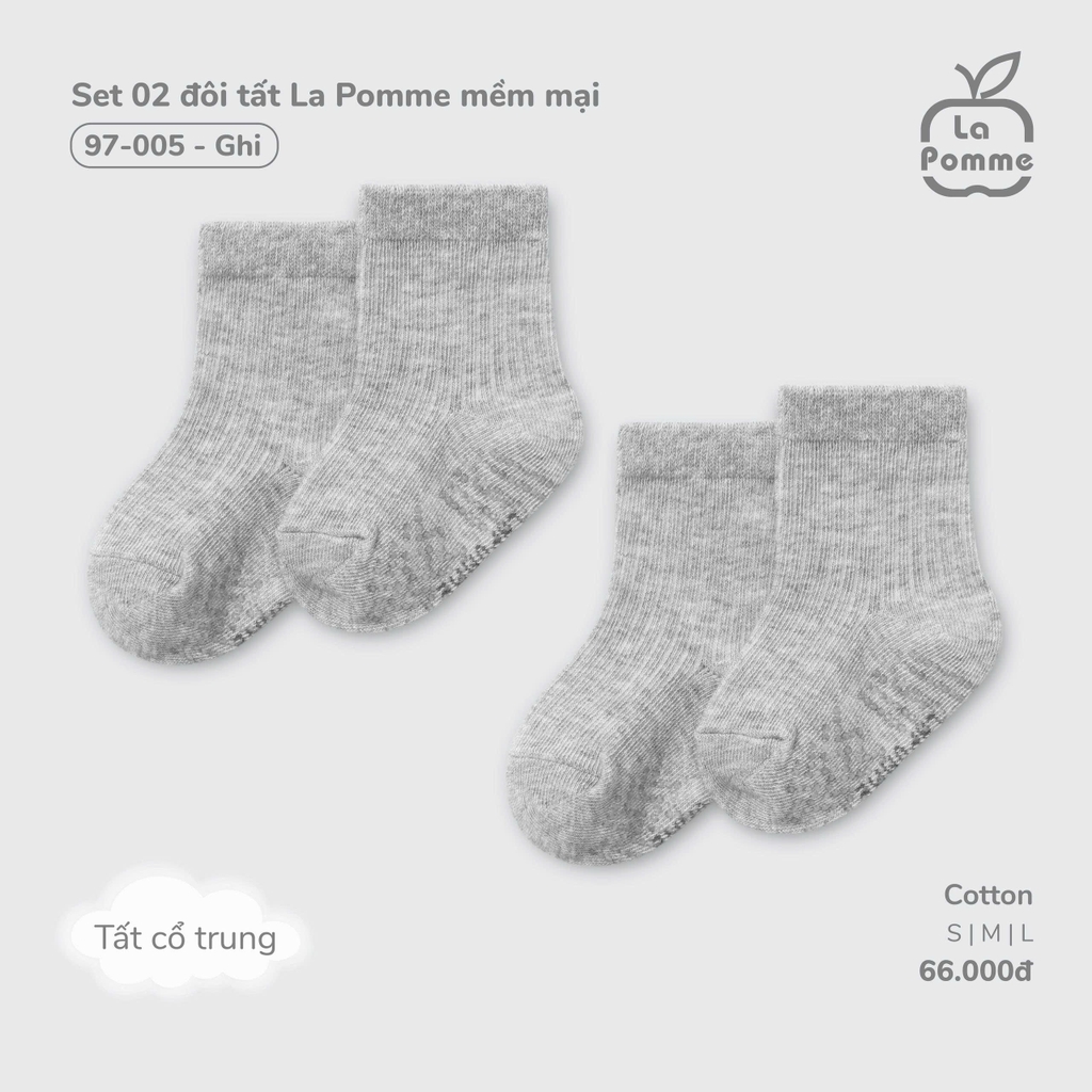 Set 02 đôi tất La Pomme mềm mại