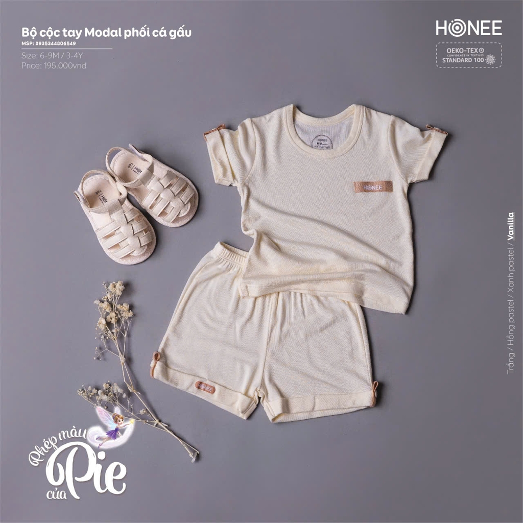 Bộ cộc tay Modal phối cá gấu 6549