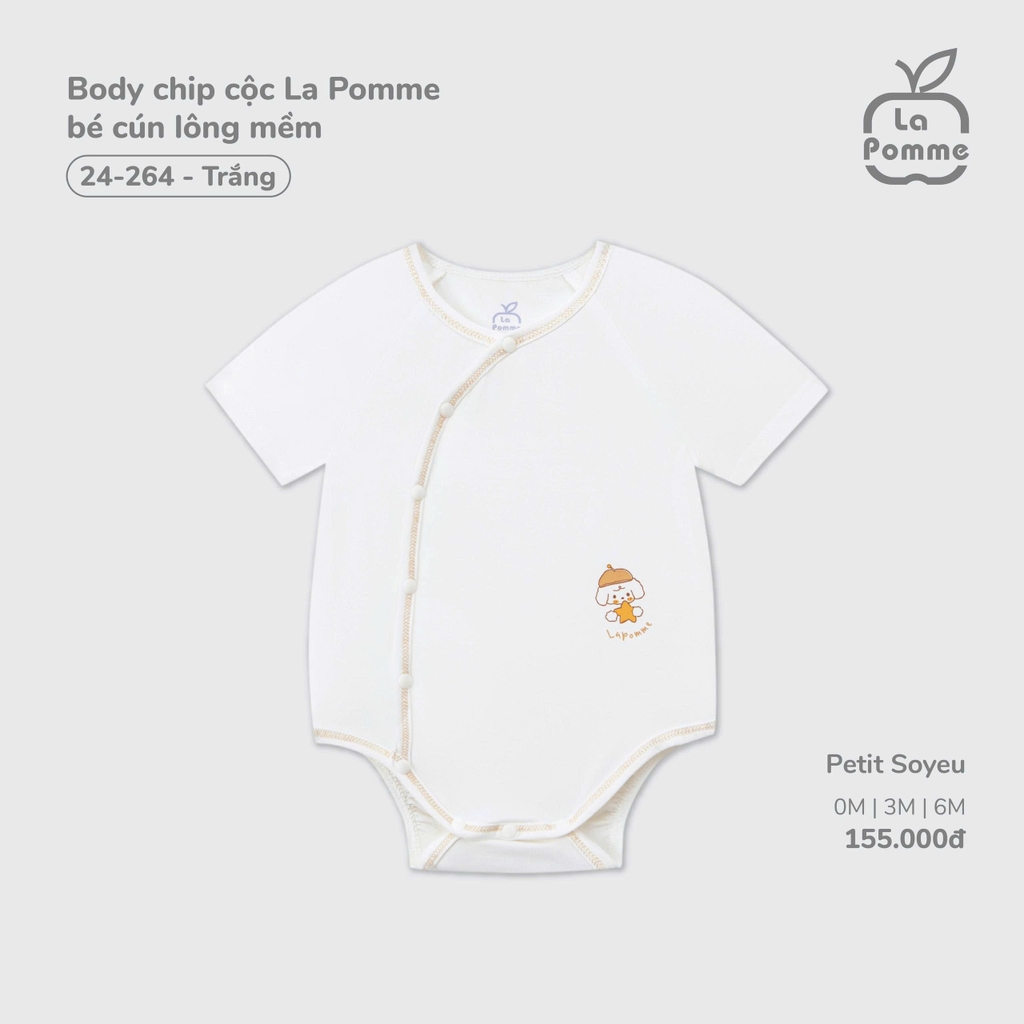 Body chip cộc La Pomme bé cún lông mềm