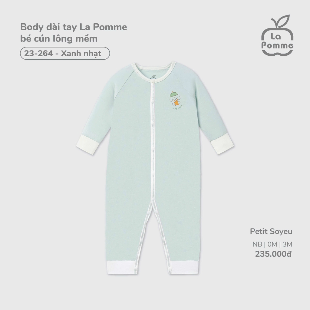 Body dài tay La Pomme bé cún lông mềm