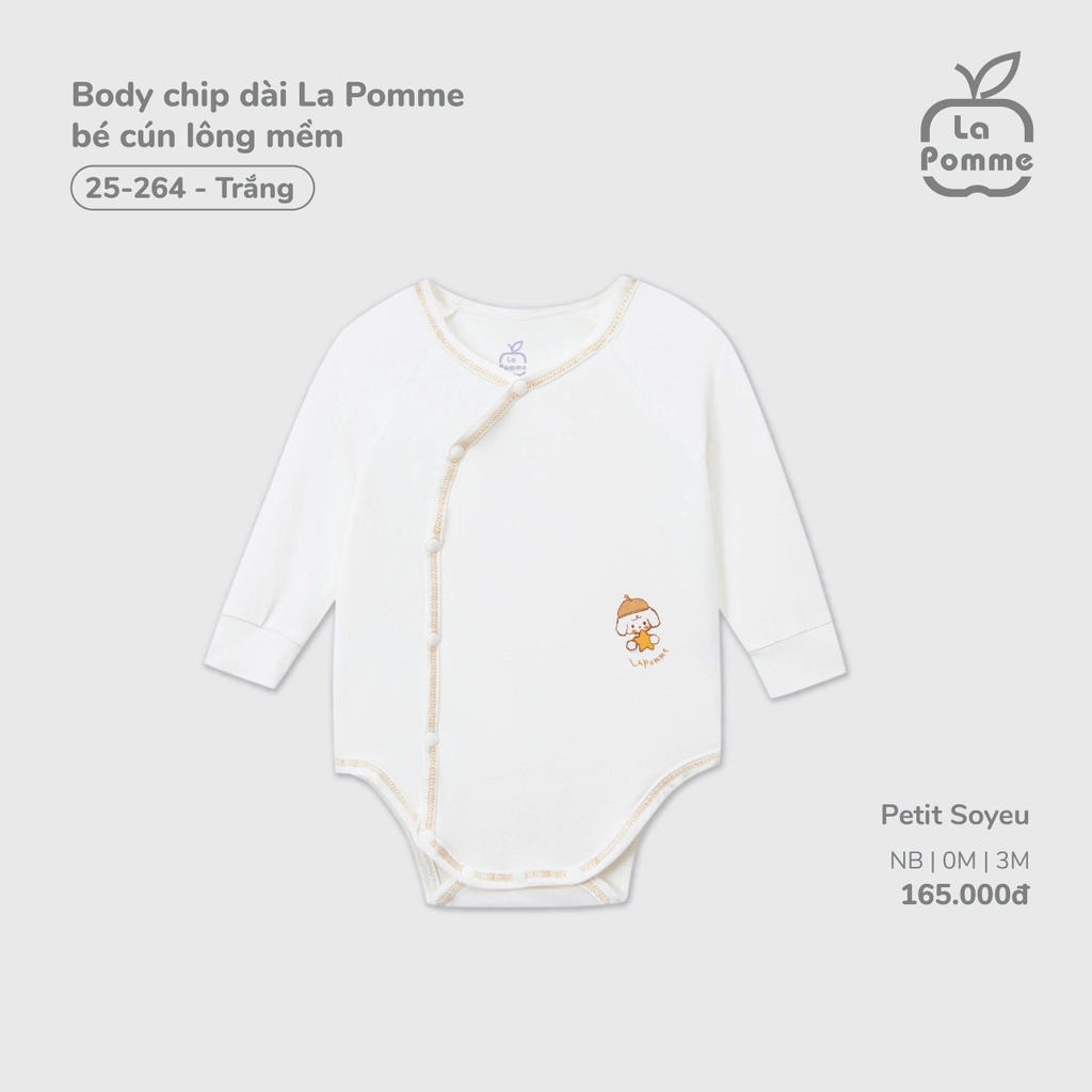 Body chip dài La Pomme bé cún lông mềm