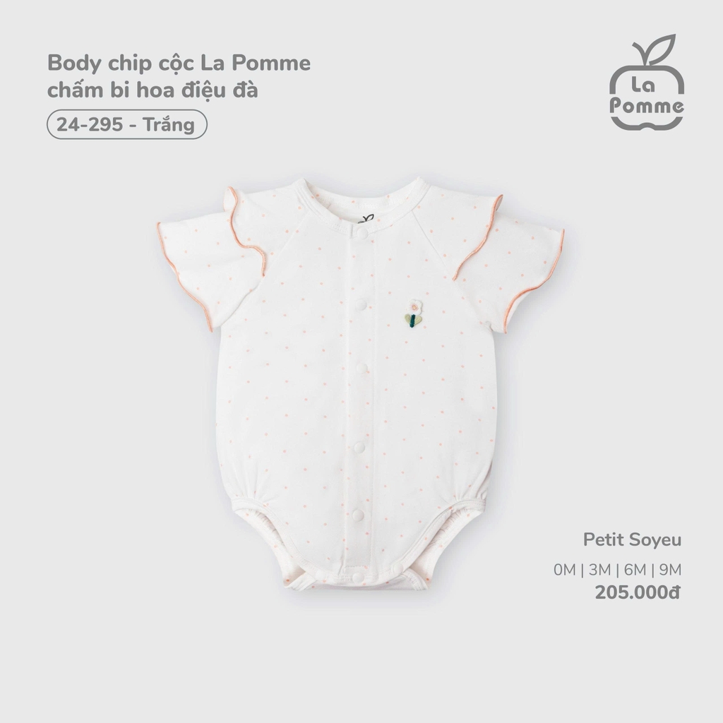 Body chip cộc La Pomme chấm bi hoa điệu đà