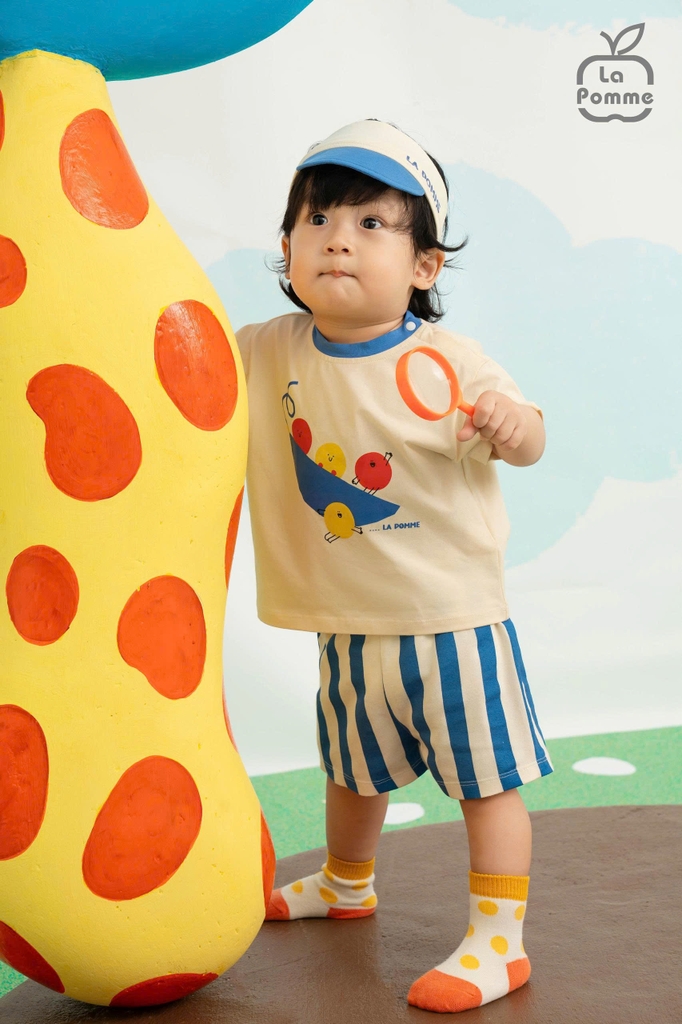 Bộ cộc tay La Pomme đoàn nhà đậu vui chơi