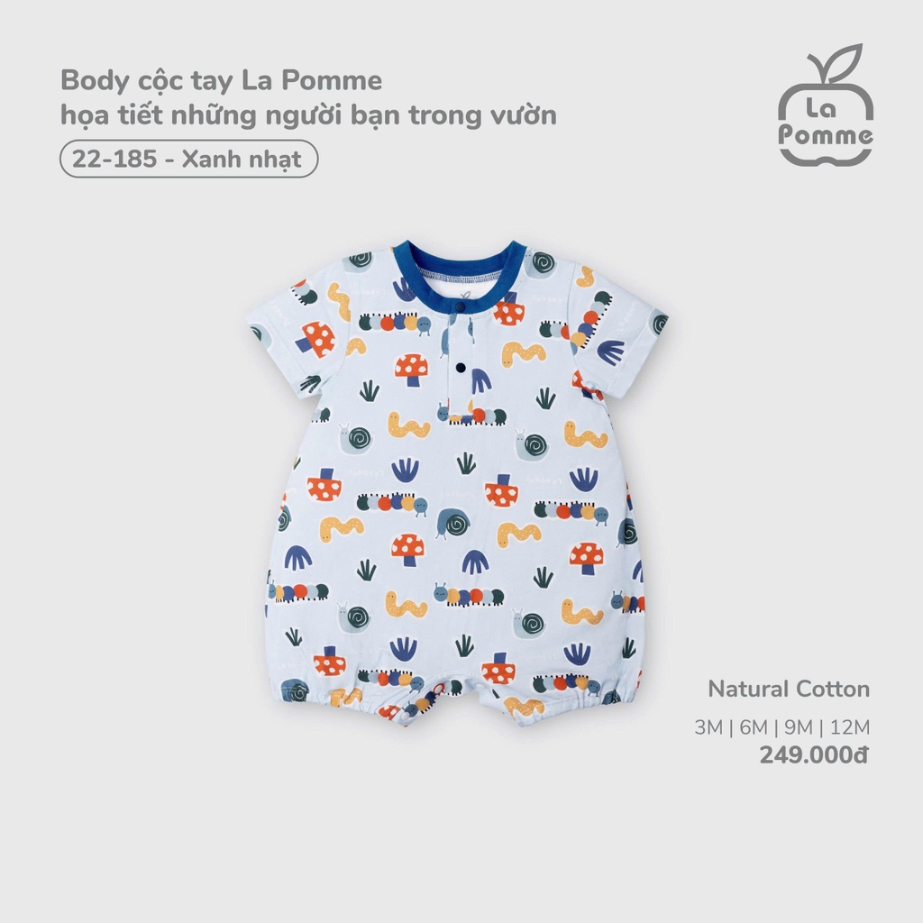Body cộc tay La Pomme họa tiết những người bạn trong vườn