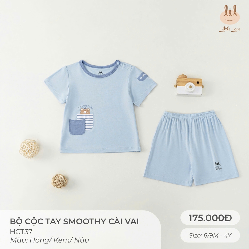 Bộ cộc tay smoothy cài vai HCT37