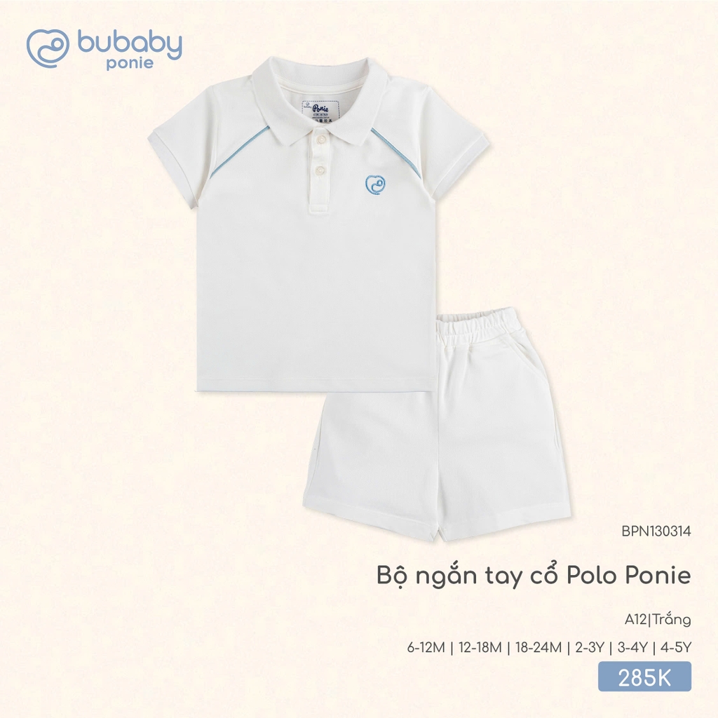 Bộ ngắn tay cổ Polo Ponie Bubaby BPN130314
