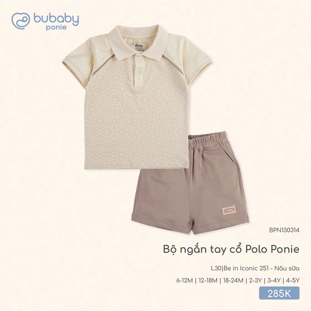 Bộ ngắn tay cổ Polo Ponie Bubaby BPN130314