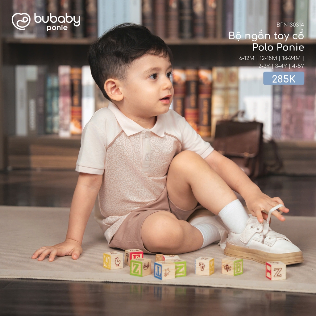 Bộ ngắn tay cổ Polo Ponie Bubaby BPN130314