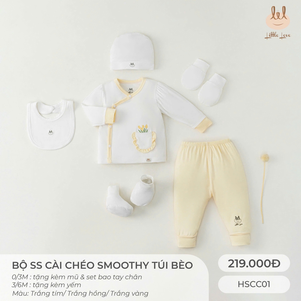 Bộ ss cài chéo smoothy túi bèo HSCC01