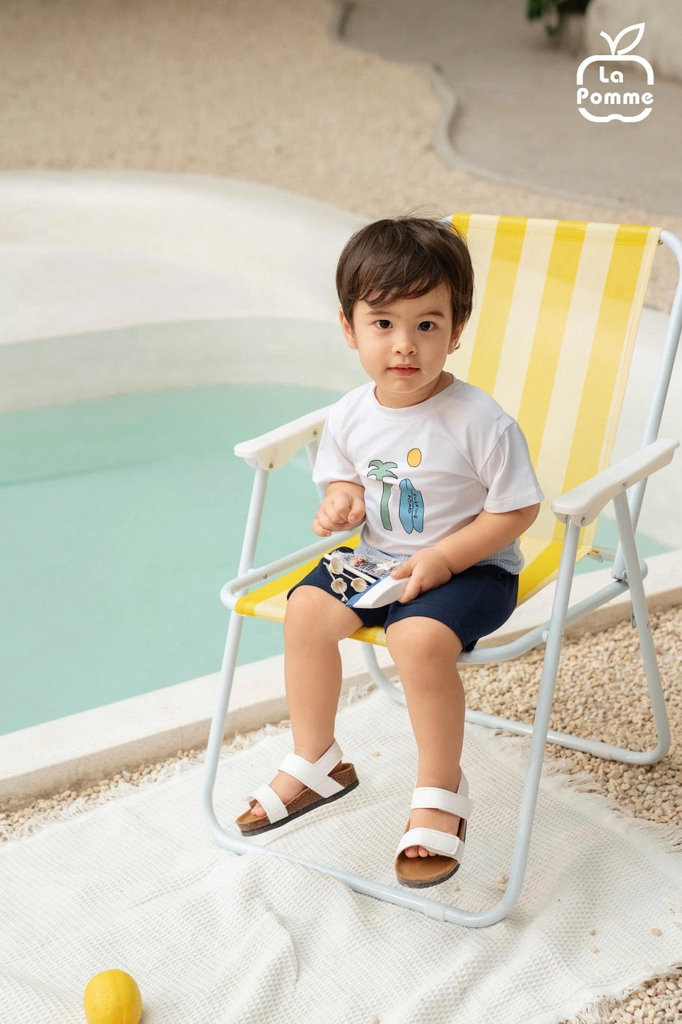 Bộ cộc tay La Pomme phối họa tiết lướt sóng thật vui