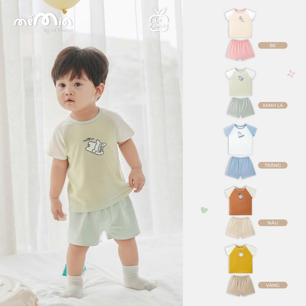 Bộ cộc tay Mềm Mịn by La Pomme những người bạn xứ biển