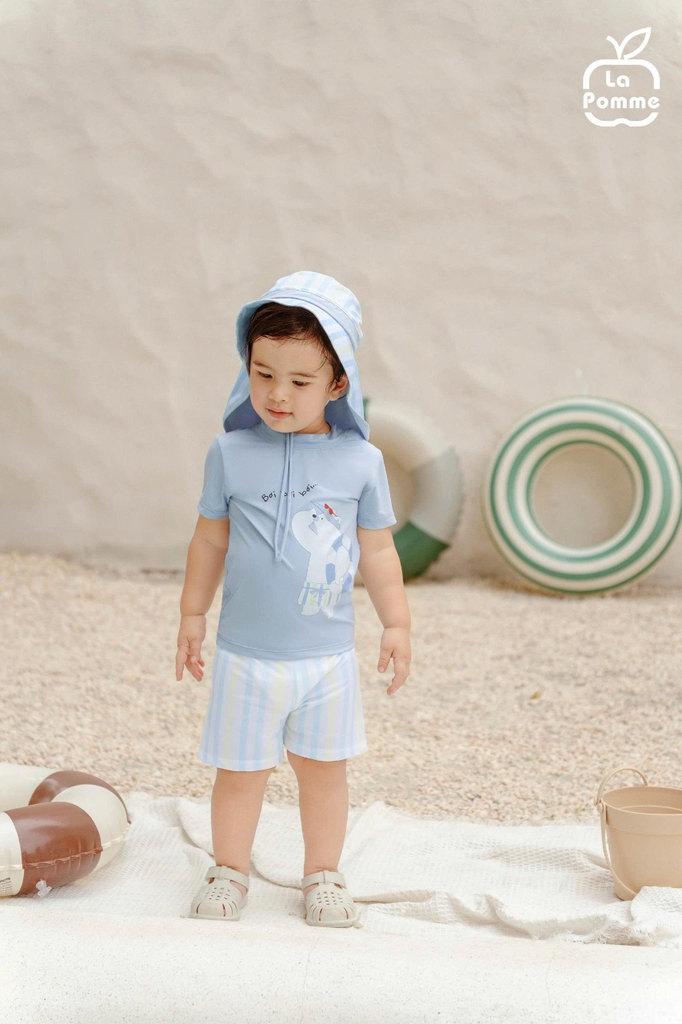 Bộ bơi rời cộc tay La Pomme gấu con đi biển