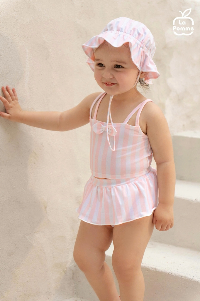 Bộ bơi rời hai dây La Pomme váy xòe kẹo ngọt trên bờ biển
