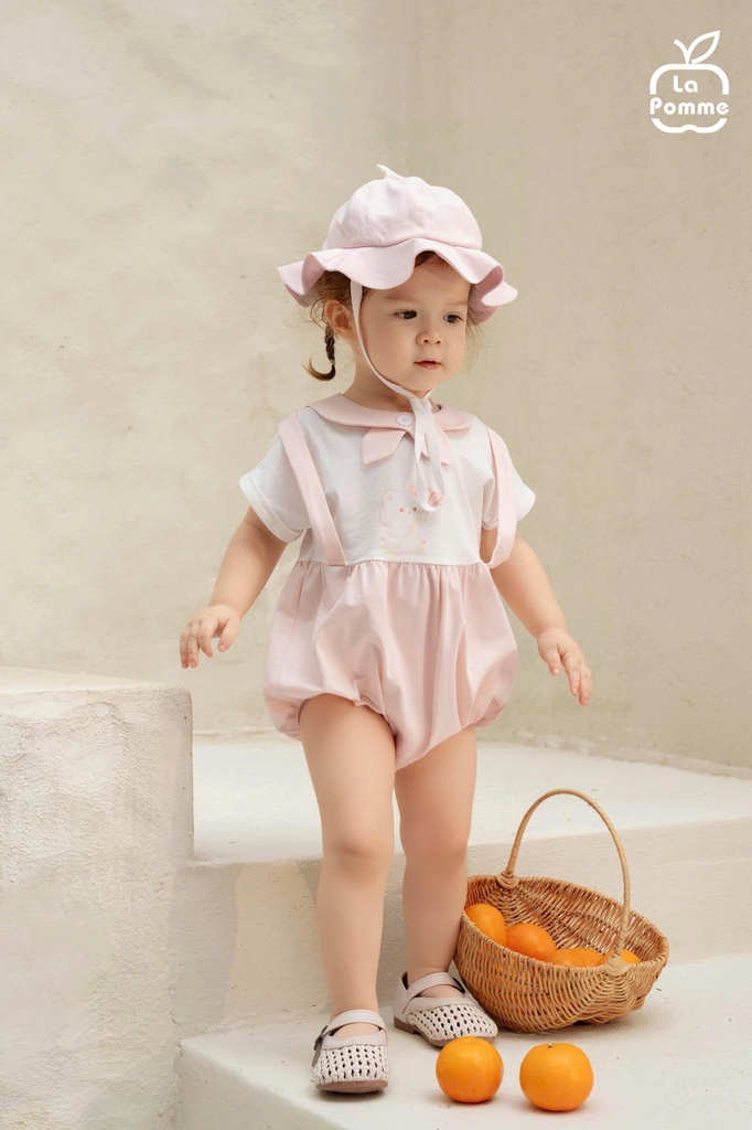 Body cộc tay La Pomme giả yếm bé mèo đáng yêu