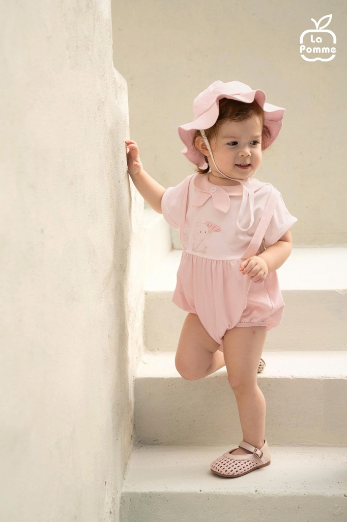 Body cộc tay La Pomme giả yếm bé mèo đáng yêu