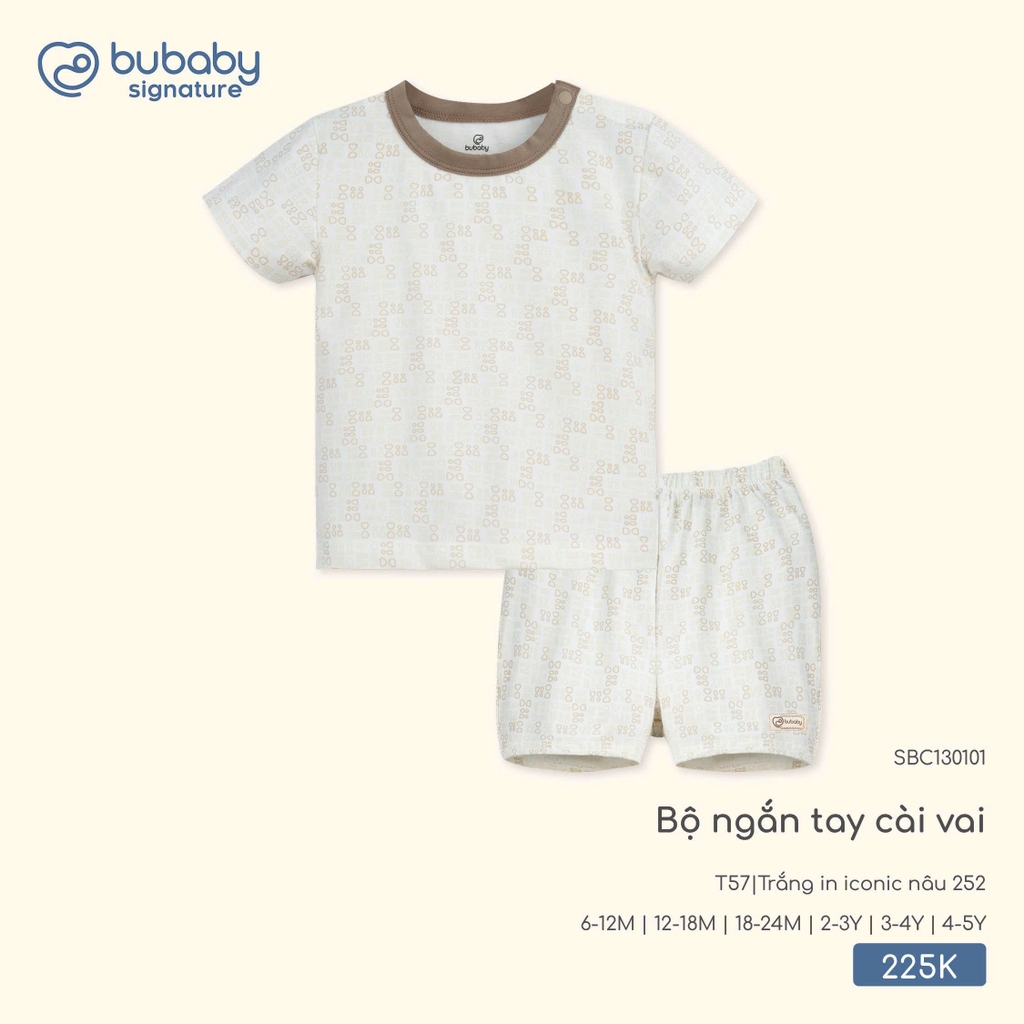 Bộ ngắn tay cài vai Bubaby SBC130101
