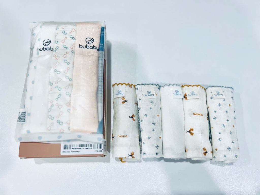 Khăn sữa muslin Pack 5 Zenzua (30x30cm) ABM0500ZZ
