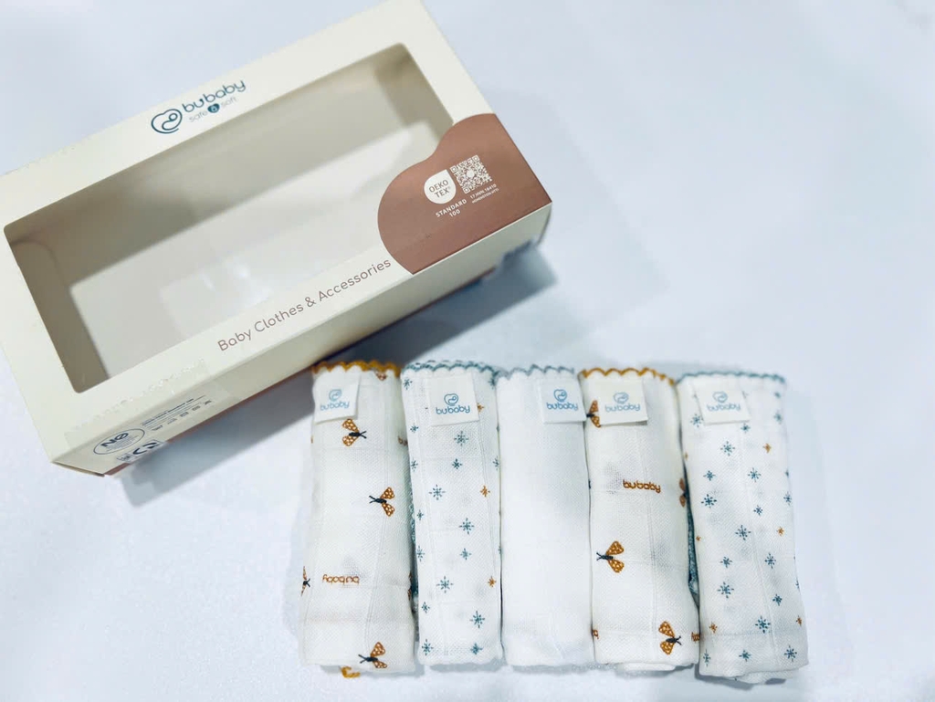 Khăn sữa muslin Pack 5 Zenzua (30x30cm) ABM0500ZZ