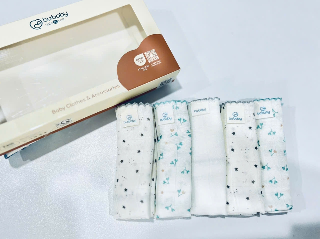 Khăn sữa muslin Pack 5 Zenzua (30x30cm) ABM0500ZZ
