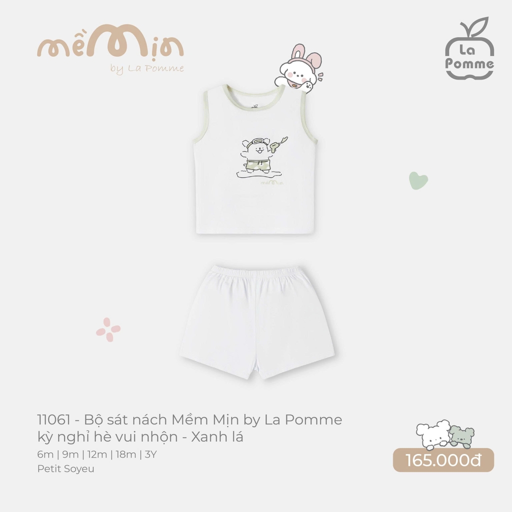Bộ sát nách Mềm Mịn by La Pomme kỳ nghỉ hè vui nhộn