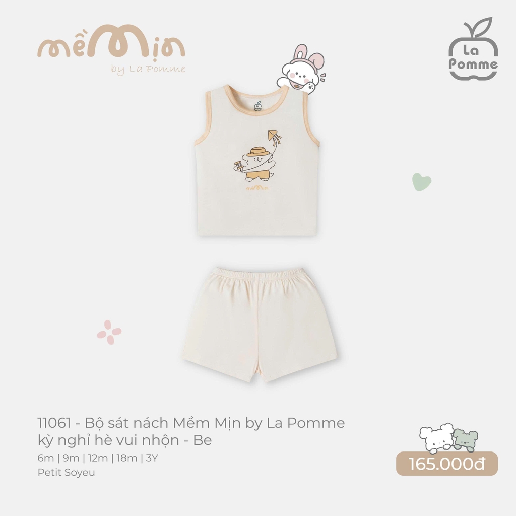 Bộ sát nách Mềm Mịn by La Pomme kỳ nghỉ hè vui nhộn
