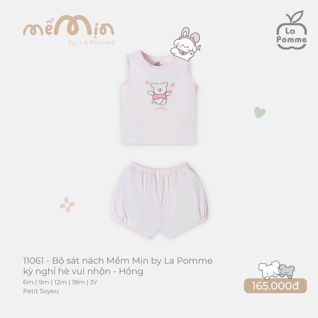 Bộ sát nách Mềm Mịn by La Pomme kỳ nghỉ hè vui nhộn