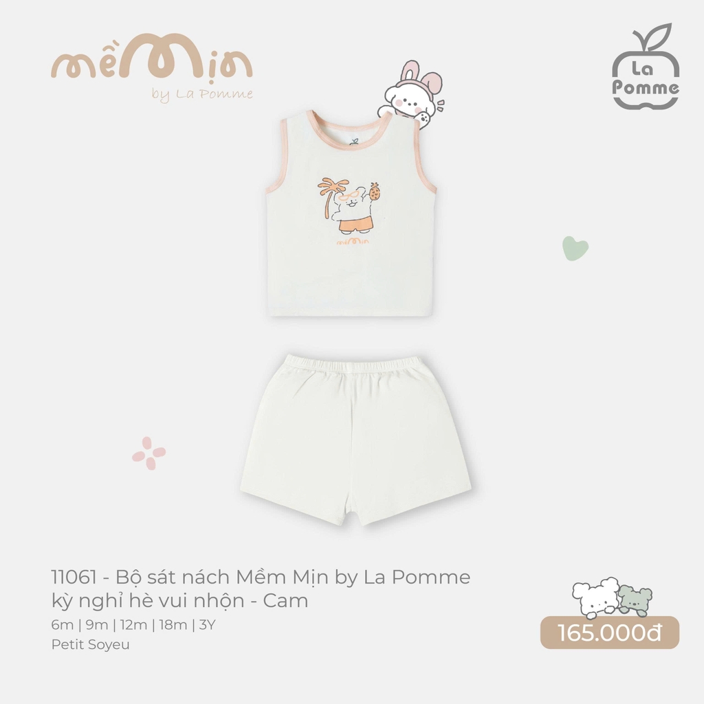 Bộ sát nách Mềm Mịn by La Pomme kỳ nghỉ hè vui nhộn
