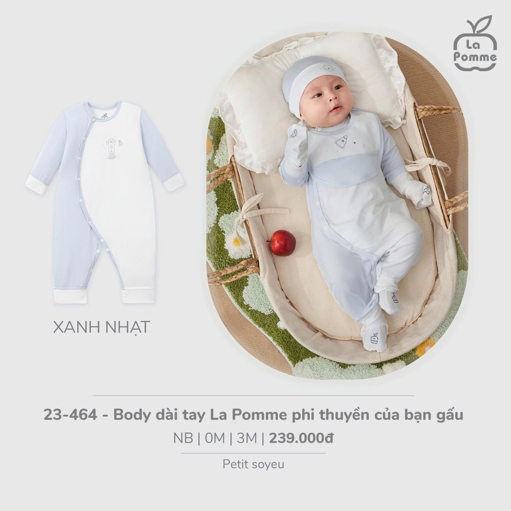 Body dài tay La Pomme phi thuyền của bạn gấu
