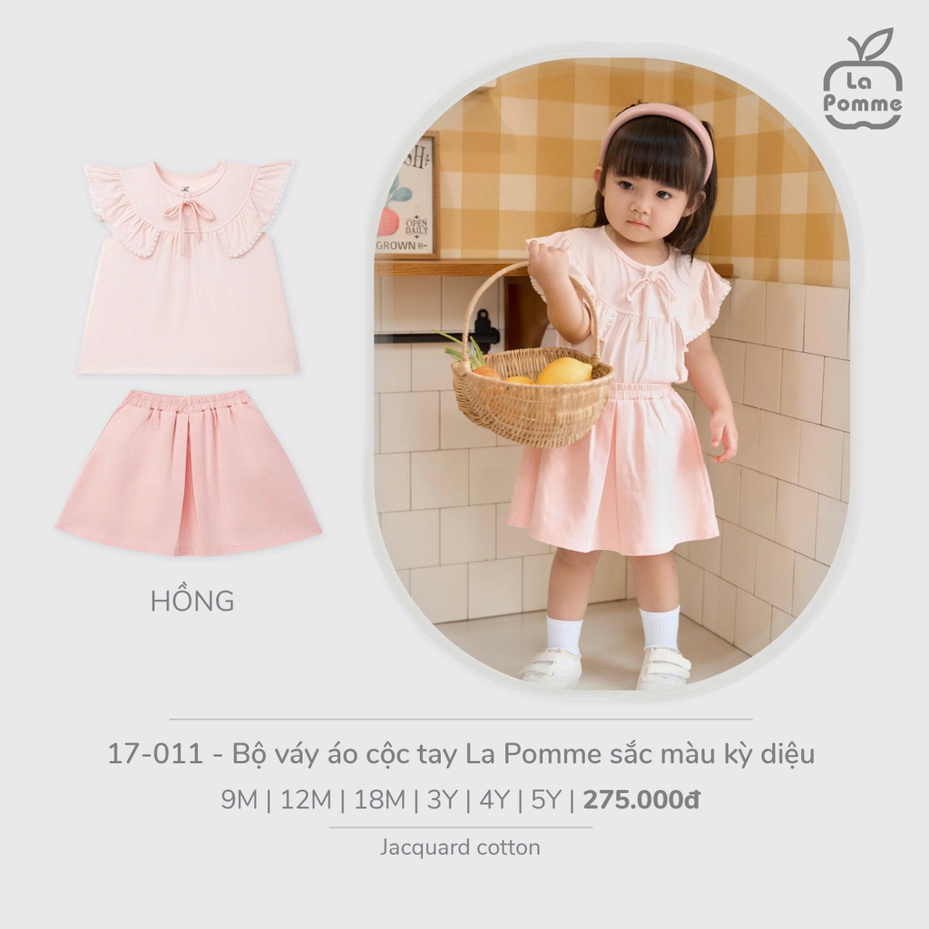 Bộ váy áo cộc tay La Pomme sắc màu kỳ diệu