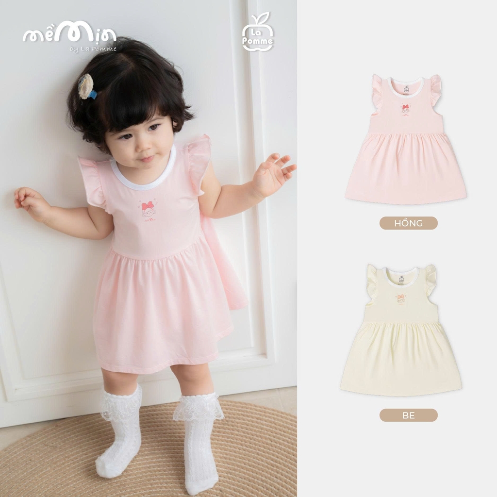 Đầm cộc tay Mềm Mịn by La Pomme sắc màu kẹo ngọt