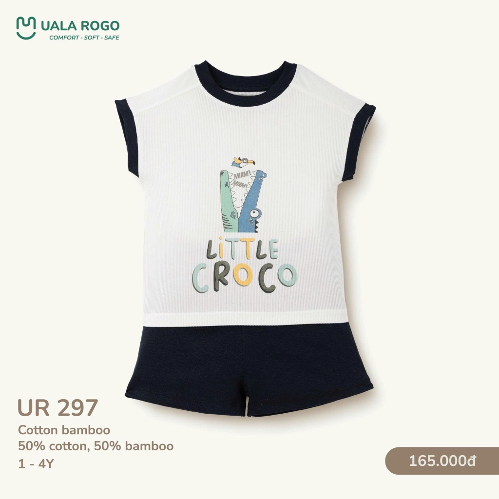 Bộ sát nách họa tiết cá sấu Uala UR297