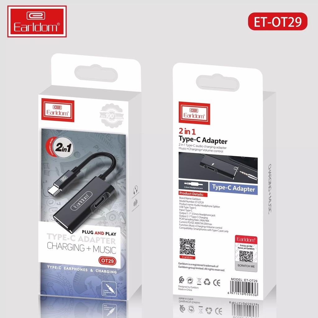 Jack Chuyển Type- C 2in1 Earldom OT29