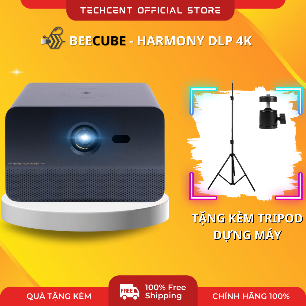 Máy chiếu Beecube Harmony công nghệ LED DLP 4K Độ Sáng 1050 Ansi