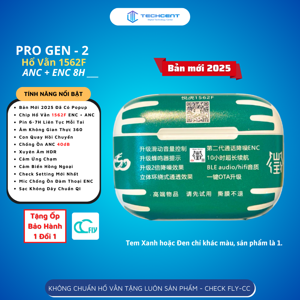 Tai Nghe Pro 2 Hổ Vằn 1562F - Bản Mới Sạc Tyde-C