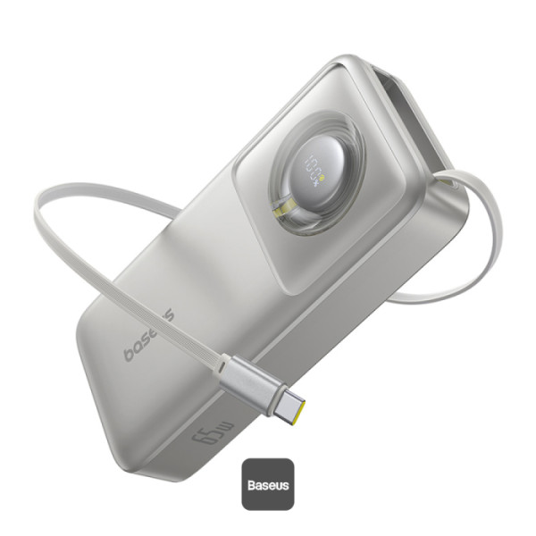 Pin Dự Phòng Tích Hợp Cáp Sạc Dây Rút Gọn Baseus Free2Pull 65W 20000mAh