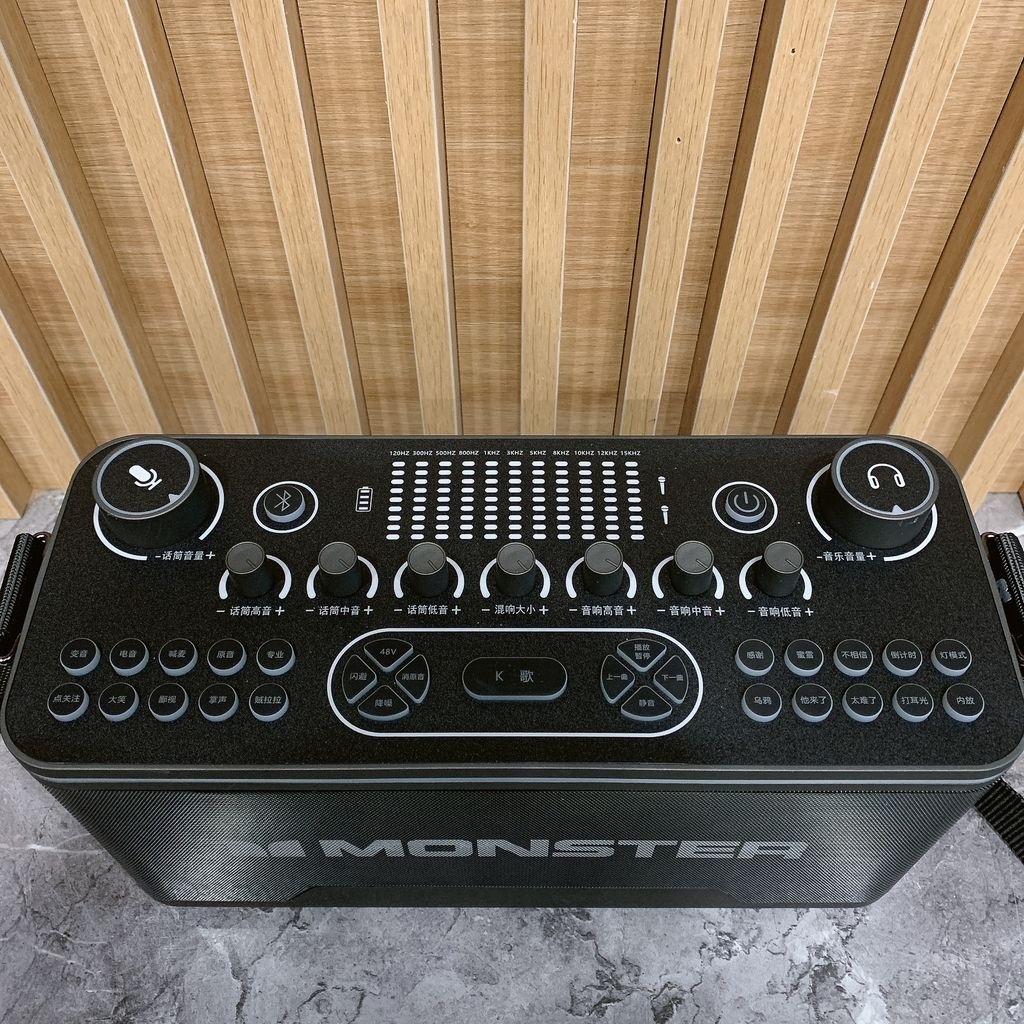 Loa Karaoke MONSTER AirRock SK100 – Loa Livestream 2 Mic Không Dây