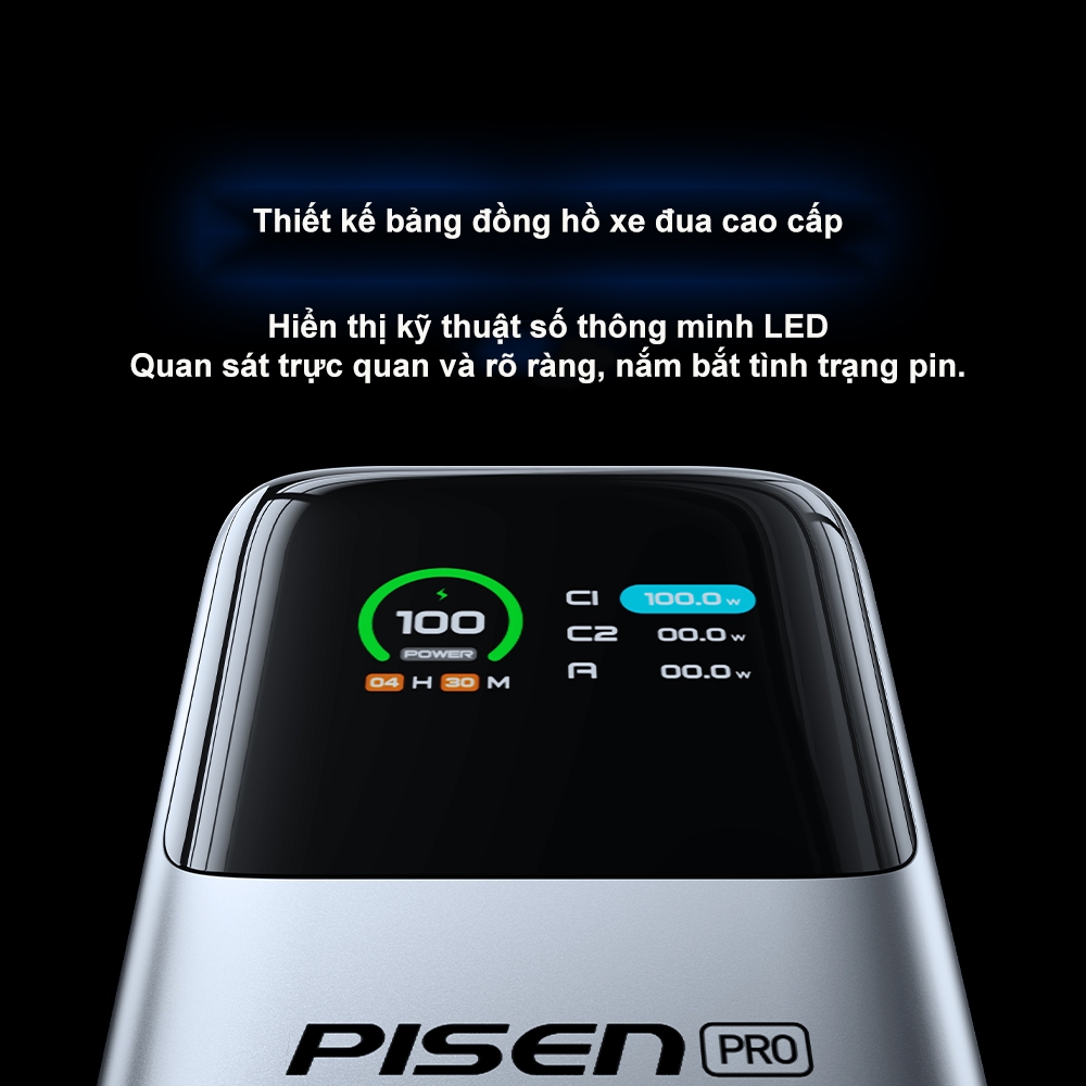 Pin sạc dự phòng Pisen Pro TP-D107 130W 20000mAh Chính Hãng