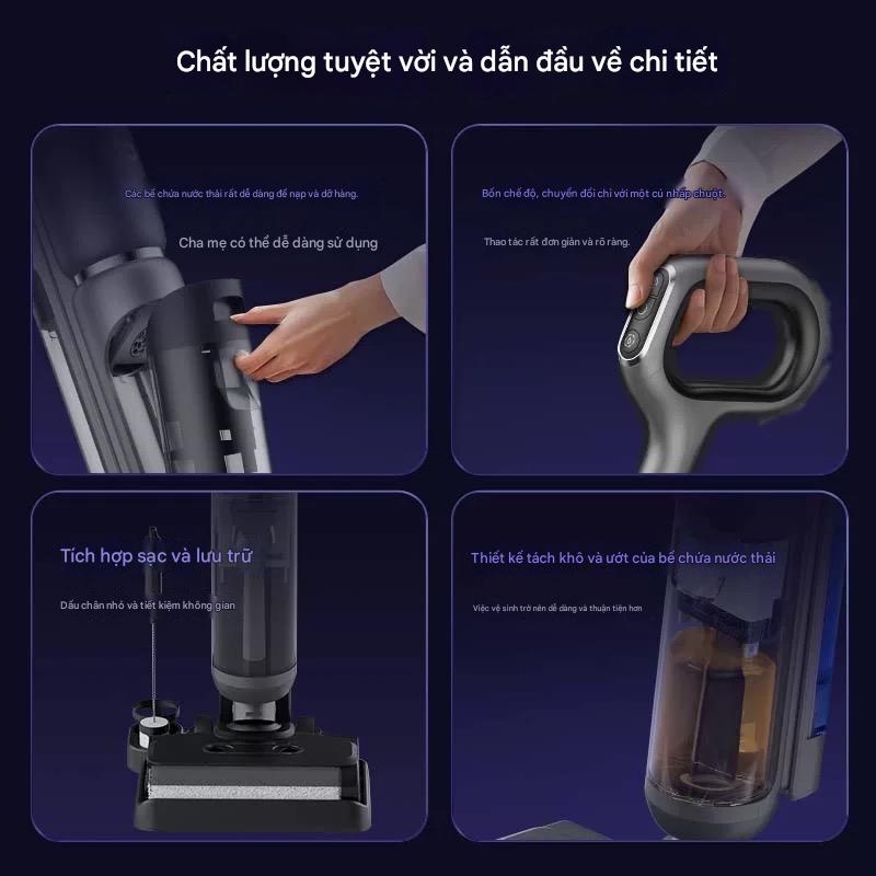 INXNI Z3 Neo – Máy Lau Nhà Hút Bụi 3in1 Tự Giặt Sấy Giẻ, Chống Rối 3 Lớp (Bản Quốc Tế)