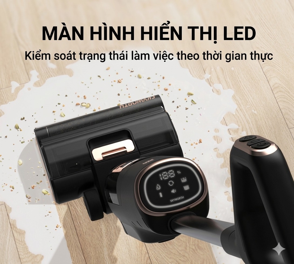 Máy hút bụi & lau nhà cầm tay thông minh Skyworth H5