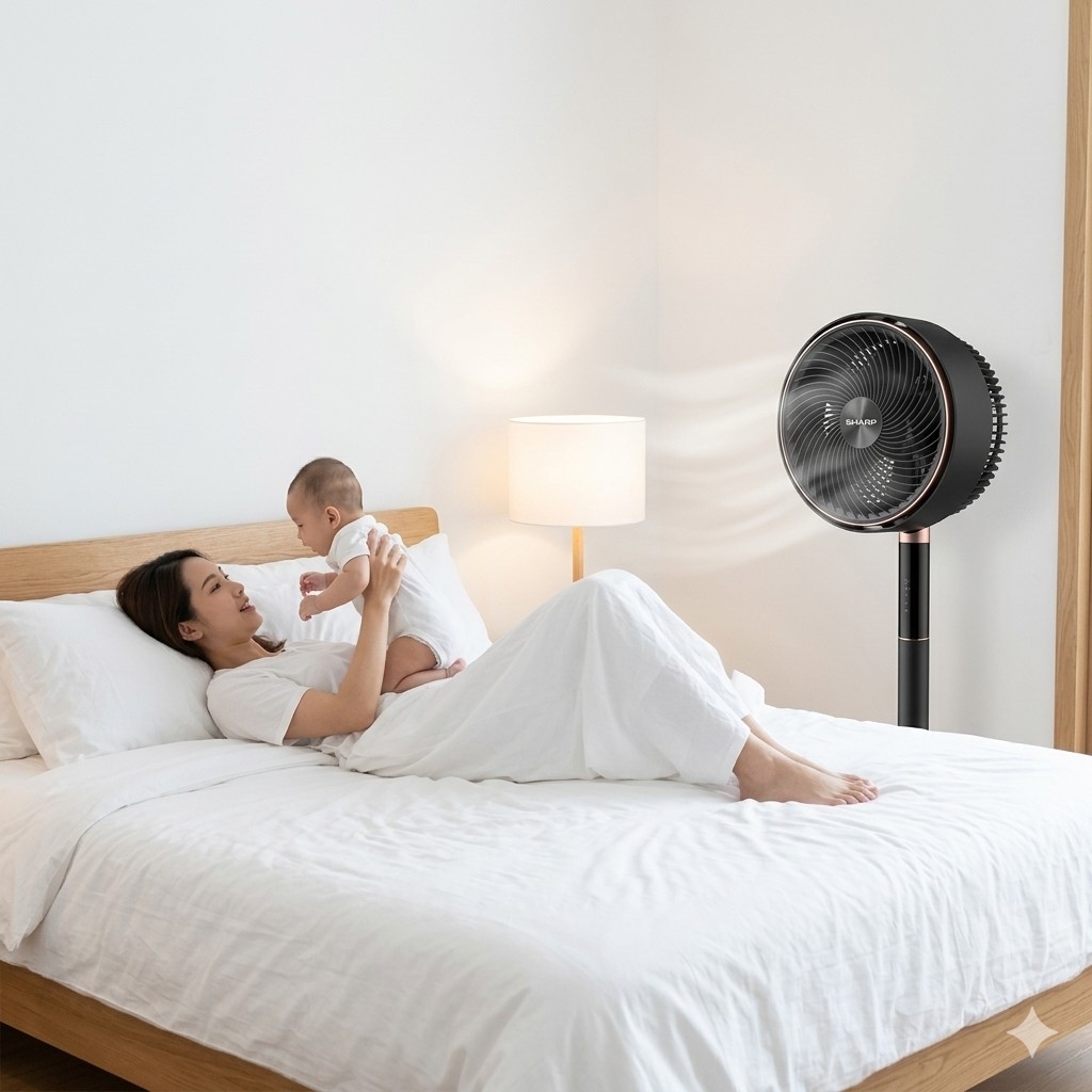 Quạt cây đối lưu SHARP PJ-CD705A, Biến tần DC công suất 40w