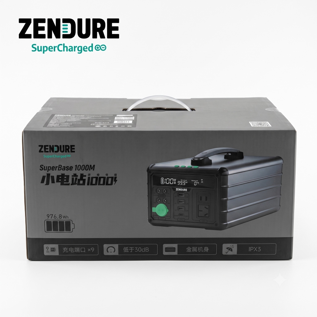 Trạm Sạc 1000W Zendure SuperBase 1000M ZDSB1000M 1016Wh – Công Suất Đỉnh 1500W